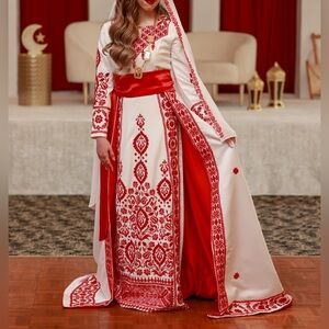 Handmade Palestinian Thobe with Overskirt